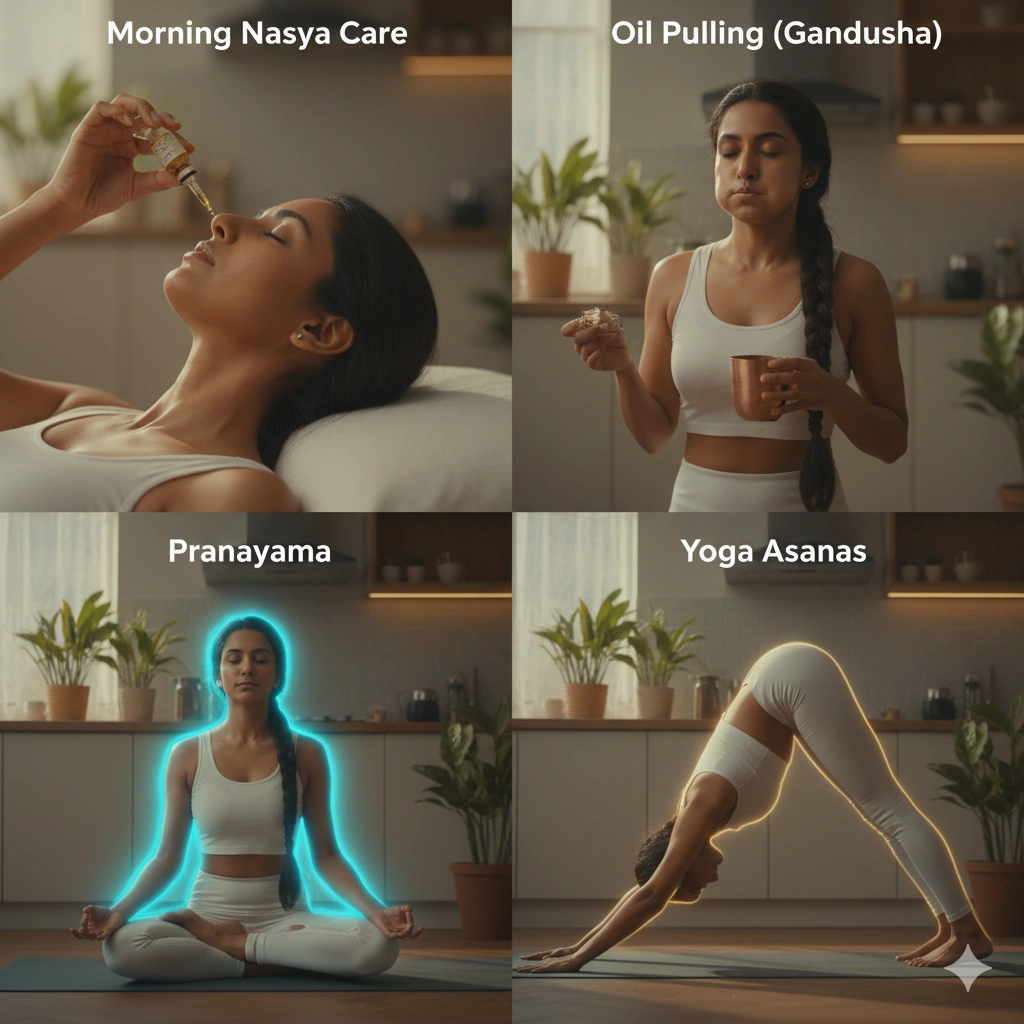 Ayurvedic Daily Routine (Dinacharya) for Sinus Health