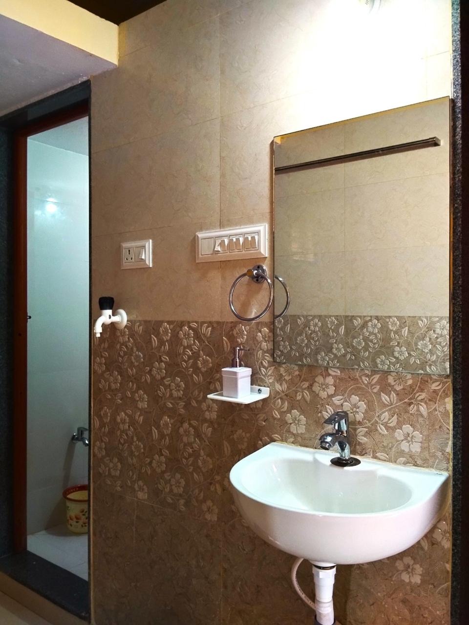 Accommodation exterior and hallway