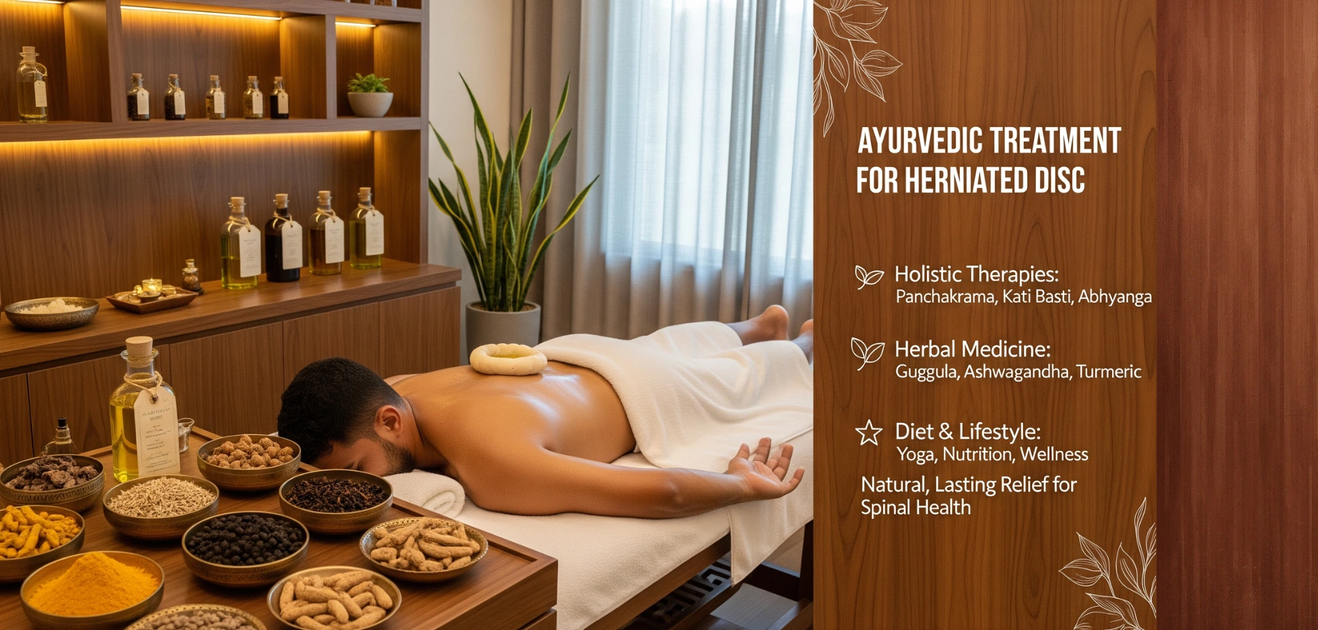 Ayurvedic treatment for herniated disc at Patanjali Wellness Hubli