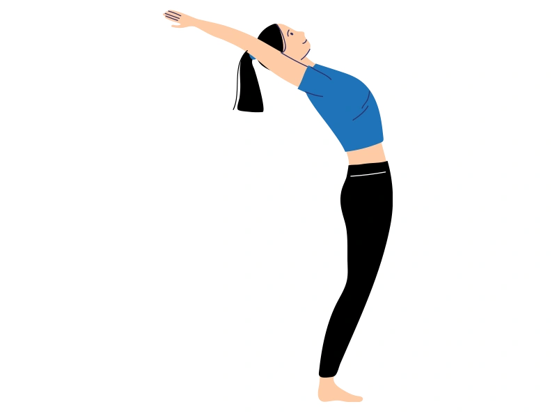 Hastauttanasana (Raised Arms Pose) in Patanjali wellness Hubli