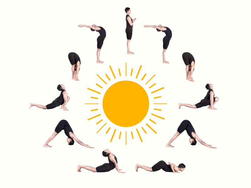 Surya Namaskar in Patanjali Wellness Hubli
