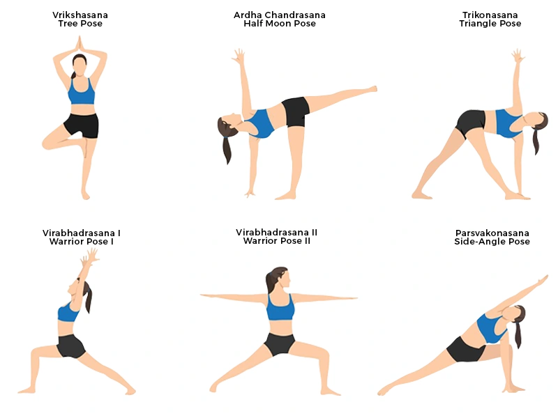 standing yoga asanas